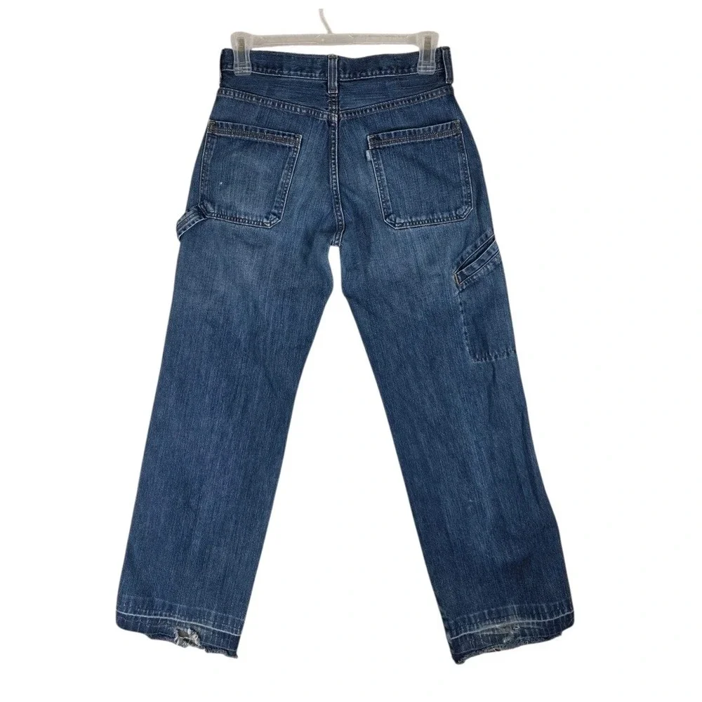 Levis SilverTab Carpenter Jeans Mens 30 Blue Denim Loose Distressed Destroyed